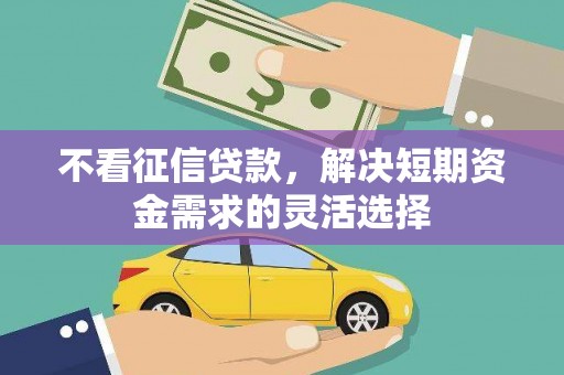 四平不看征信贷款，解决短期资金需求的灵活选择