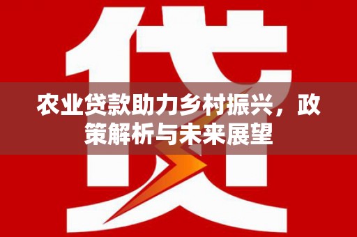 四平农业贷款助力乡村振兴，政策解析与未来展望