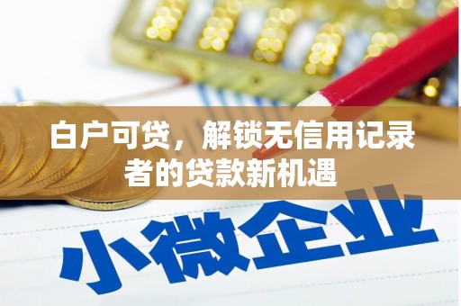 四平白户可贷，解锁无信用记录者的贷款新机遇