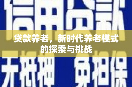 四平贷款养老，新时代养老模式的探索与挑战