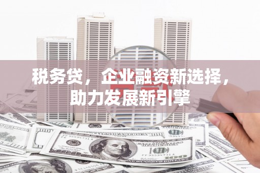 四平税务贷，企业融资新选择，助力发展新引擎