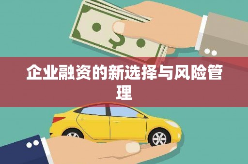 四平企业融资的新选择与风险管理